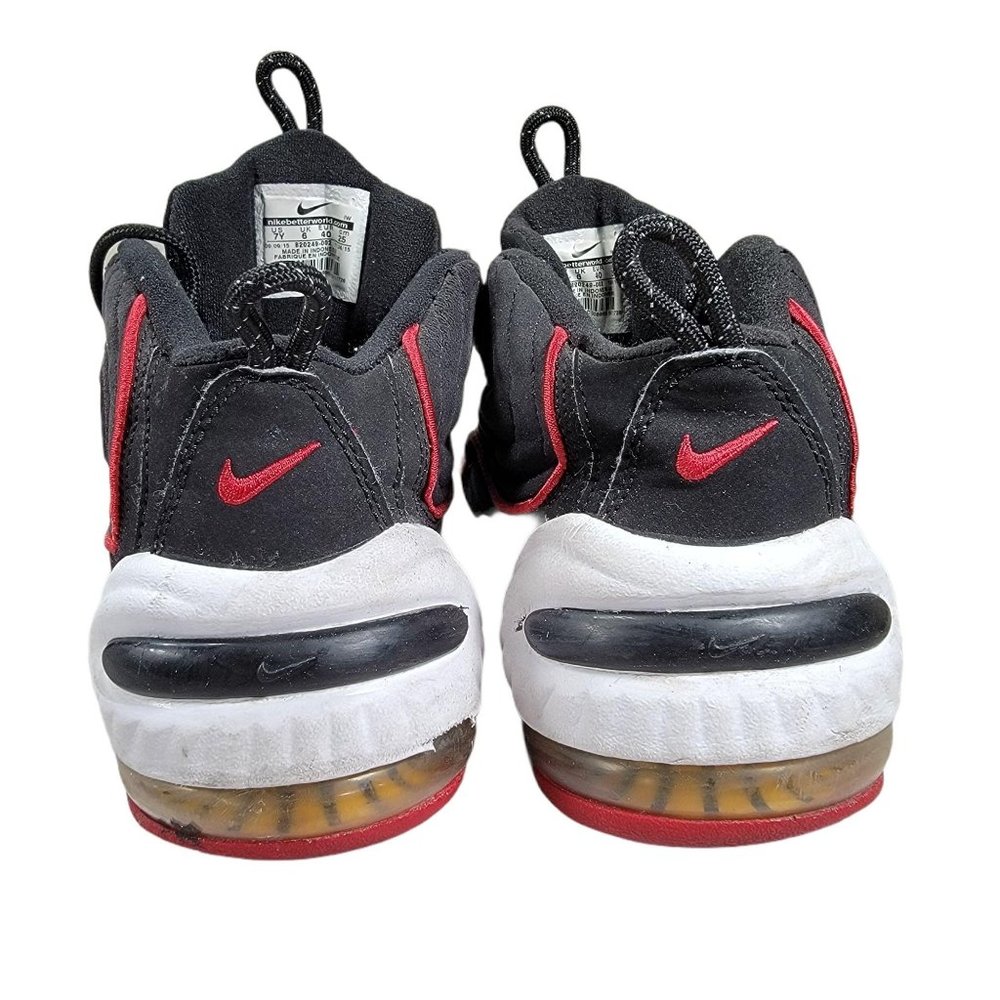 Nike Air Penny II Miami Heat Kids Black White Red - Picture 5 of 9